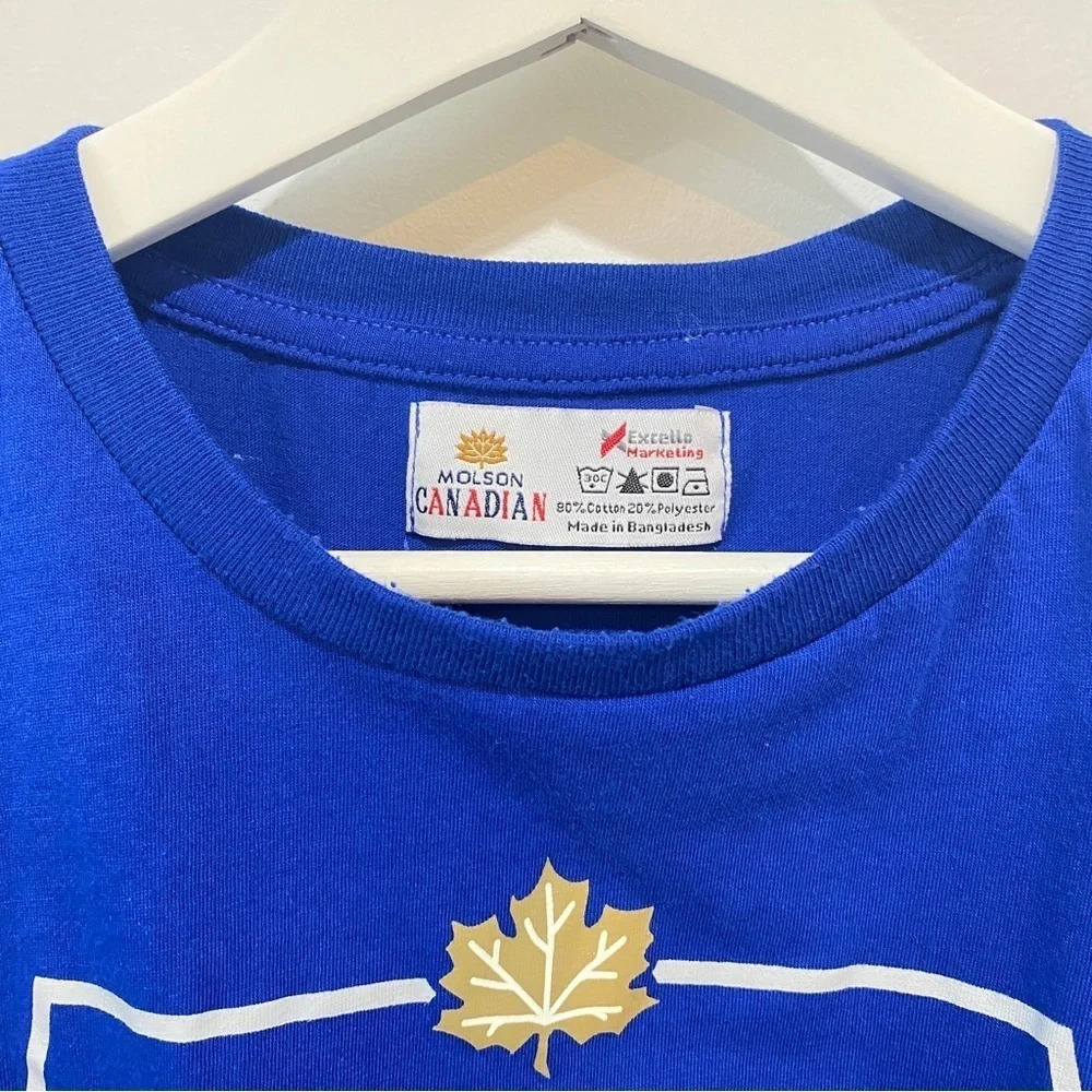 Molson Mens L Bright Blue Mark Messier The Alumni T-Shirt - Picture 2 of 11